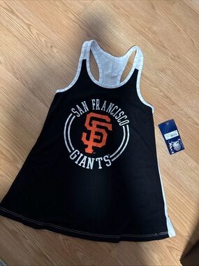 San Francisco Giants Black & Orange Racerback Tank SizeL(10/12) …186
